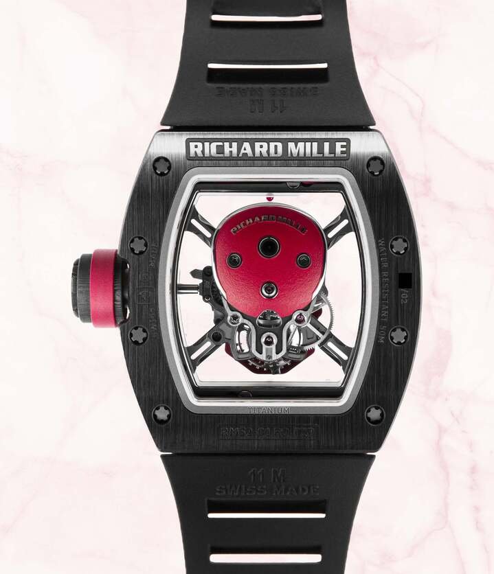 Richard Mille RM 52 01 Skull Black Ceramic Red Skull Hypa World