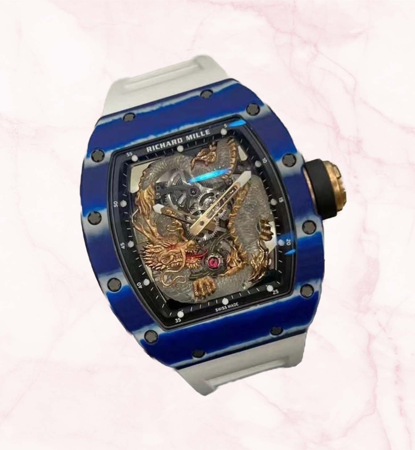 Richard Mille RM 57 03 Dragon Tourbillon Blue Carbon Hypa World