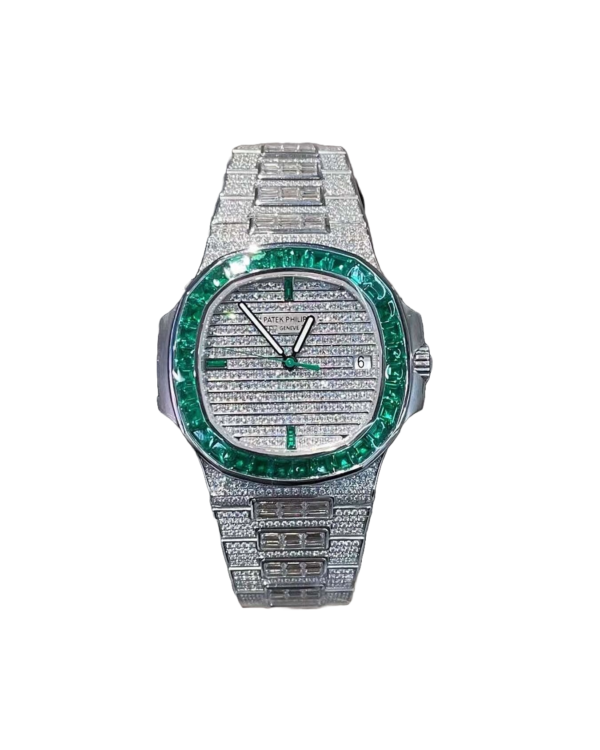 Patek Philippe Nautilus 5719/13G White Gold, Emerald and Diamond