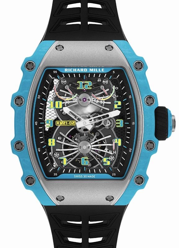 Richard Mille RM 21-02 Manual Winding Tourbillon Aerodyne Limited Edition Blue Carbon